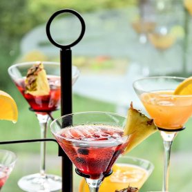 Glass stand tree - stylish holder for wine/cocktail glasses - 12 glasses