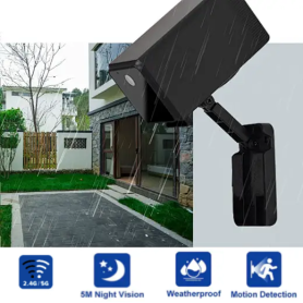 Kamera Wifi mini 2,4 Ghz / 5 Ghz + FULL HD dengan LED IR + dudukan magnetis dengan penutup tahan air IP68