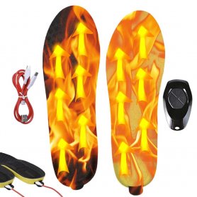 Стельки с подогревом для ботинок перезаряжаемые - стельки с электроподогревом до 65°C + пульт дистанционного управления