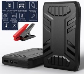 Powerbank baterie 7200 mAh jako auto (nouzový) startér + startovací kabely + LED světlo