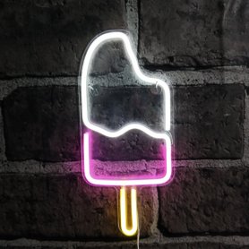 Neon light signs ICE CREAM for advertisement​