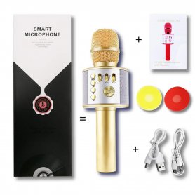Mikrofon dan speaker Bluetooth 5W - mikrofon nirkabel untuk pesta