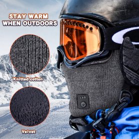 Neck warmer - Electric heated thermo neck gaiter for men + women with 3 temperature levels