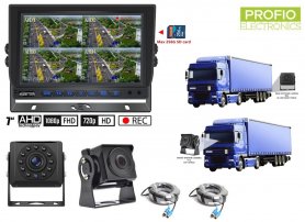 Conjunto de câmeras com gravação - monitor HD 7 "+ Câmera com 11 IR LED + câmera grande angular MINI AHD 720P