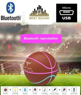 Reproduktory na mobil Basketball míč - Bluetooth repro 1x4W