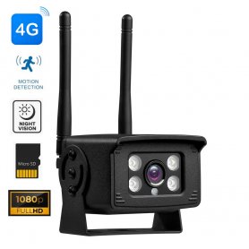 กล้อง 4G IP Full HD พร้อมการมองเห็นตอนกลางคืนได้ถึง 20 เมตรและการตรวจจับการเคลื่อนไหว + การป้องกัน IP66 + P2P