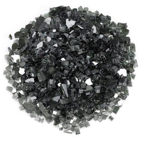 Feuerglassplitter (gehärtetes Glas 1,7-1,9 cm) für Gaskamine - SCHWARZ