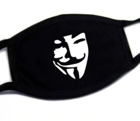 Masker wajah katun dengan pola - Anonim