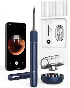 Čistenie ucha - čistič na uši prémiový s 10Mpx kamerou - Wifi app smartphone + TV s pinzeta 3v1 (27ks príslušenstva)