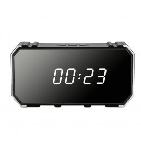 Ang Wi-Fi spy 4K camera ay nakatago sa alarm clock + paggalaw ng paggalaw + night vision 8 IR