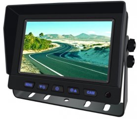 Ryggemonitor 5 "for bil 2-CH, AHD / CVBS for 2 kameraer + fjernkontroll