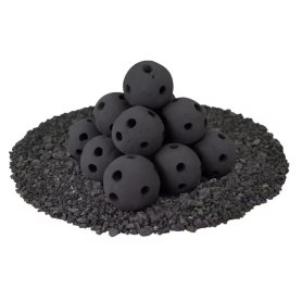 Keramikkugeln für Gaskamin 3" - Dekorative Füllung Feuer hitzebeständig - Set mit 10 Stück