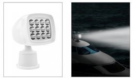 Bådlys - Ekstra kraftig LED patruljereflektor til både med belysning op til 200m