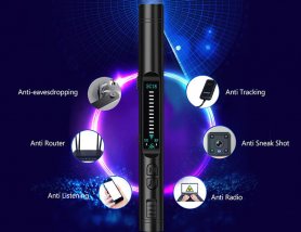 BUG detector - anti spy detector (rf signal) - bug sweeper + hidden device cameras detector LED + GSM + WiFi