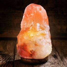 Salt lamp - Himalayan crystal electric salt rock light bulb (handmade)