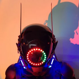 Party-LED-Helm – Rave Cyberpunk 5000 mit 24 mehrfarbigen LEDs