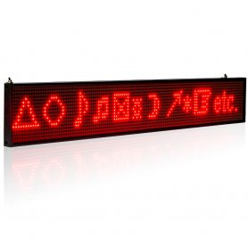 Pannello pubblicitario LED con WIFI - 50 cm con supporto iOS e Android - rosso