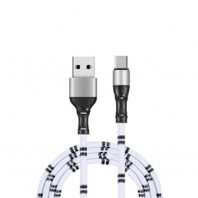 USB Type C - كابل USB للهاتف المحمول بتصميم الخيزران وطوله 1 متر