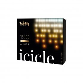 LED vertikálne pásy 5m - Twinkly Icicle + BT + Wi-Fi s 190 ks AWW dióda - biele led