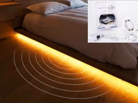 LED strips set voor de kamer 1,5M strip met bewegingssensor + instelbare uitschakeltijd - PACK