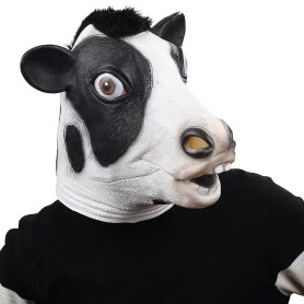 Maschera da mucca - costume da maschera da testa di mucca per bambini e adulti