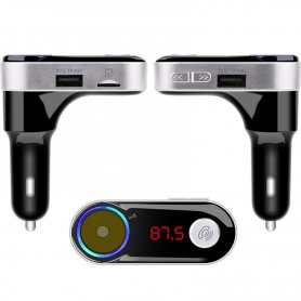 Multifunction FM transmitter with Bluetooth handsfree + 2x USB charger + 1x Micro SD card slot and MP3/WMA decoder