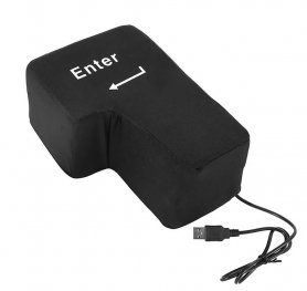 Enter key pillow button - giant big anti stress cushion (connection via USB to PC)