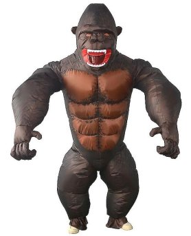 Felfújható gorilla - king kong (majom) jelmez legyezővel - Szórakoztató ruha felnőtteknek