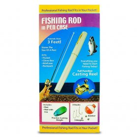 Pen fishing rod - micro pen fishing pole miniature telescopic rod with a length of up to 1 m