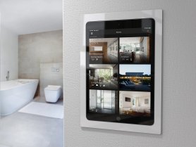iPad charging station - wall mounted docking para sa 6" iPad (Puting kulay)