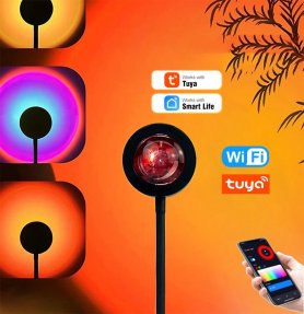 Luce led smart - Lampadina fotografica con controllo WiFi tramite APP (smartphone) - Treppiede 137 cm