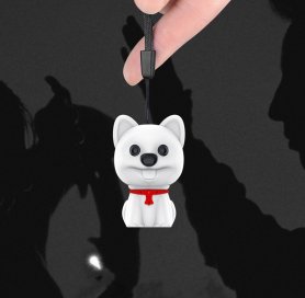 Keychain audio recorder hidden - Dog design with 8 GB Memory + Mp3 Player