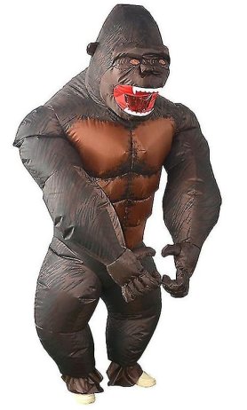 Felfújható gorilla - king kong (majom) jelmez legyezővel - Szórakoztató ruha felnőtteknek