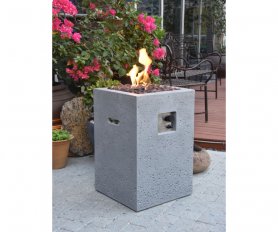 Външна газова камина - огнища в градината от здрав лят бетон