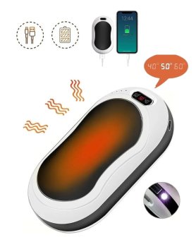 ハンドウォーマー電気充電式（最大55℃）+複合パワーバンク10000mAh