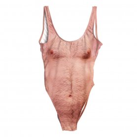 Секси бански костюм с мъжко тяло - светъл