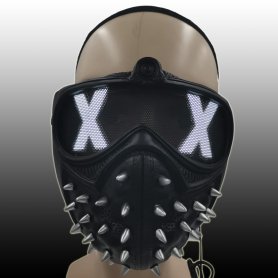 Masque facial aux épines lumineuses MAD XX APOCALYPSE - (led "XX")