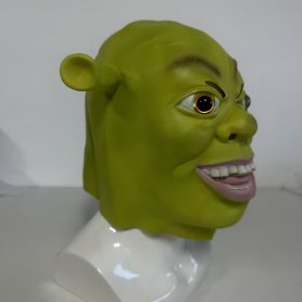 Shrek yüz maskesi - Cadılar Bayramı veya karnaval için çocuklar ve yetişkinler için