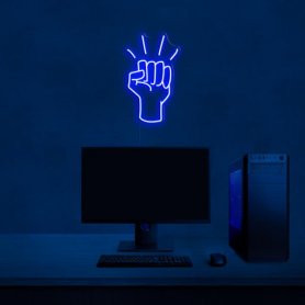 LED lighting sign on the wall 3D neon - Fist 50 cm