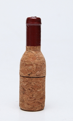Komik USB anahtarı - Mantardan yapılmış şarap şişesi