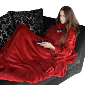 आस्तीन के साथ कंबल - आस्तीन के साथ Snuggie TV ऊन कंबल - XXL डीलक्स