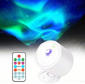 Interiérový RGB barevný projektor - Laser + Polární záře (obloha)