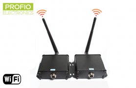 Wifi zender en ontvanger tot 100m voor achteruitrijcamera's en monitoren met 4 pin connector