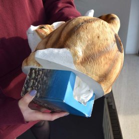 Hộp đựng khăn giấy cho mèo - (hộp nhựa khăn ăn)
