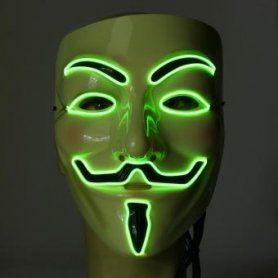 Halloween maske LED - zelena