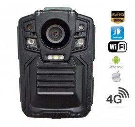 Op het lichaam gedragen camera Full HD met IR LED + 4G + WiFi en GPS