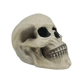 Totenkopf aus Keramik für Gaskamin - Dekorative Füllung Feuer hitzebeständig