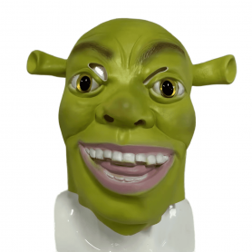 Shrek ansiktsmask - för barn och vuxna för Halloween eller karneval