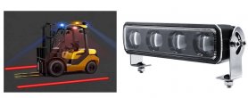 Výkonné LED lúčové bezpečnostné svetlo pre vysokozdvižné vozíky - 60W (12 x 5W) + IP68 krytie