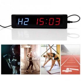 LED interval timer til sportsbrug - 34,5 cm x 10 cm